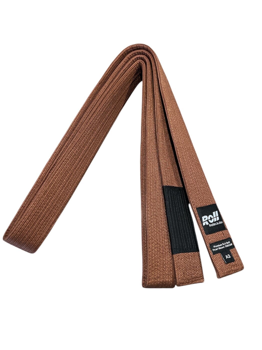 Roll Premium brown belt, pearl weave, folded